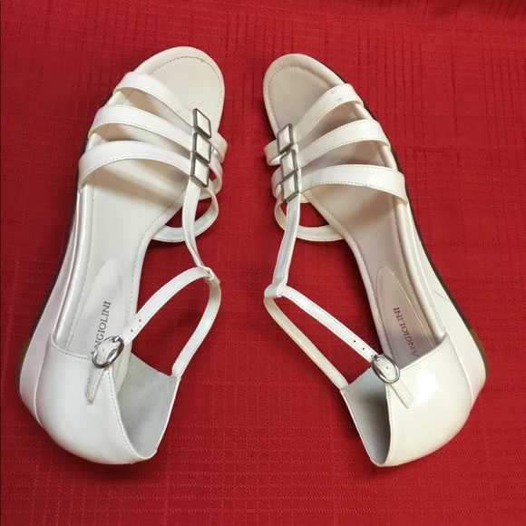 Sandales Enzo Moreno En Cuir Blanc Vintage - Taille 40, Très Bon état